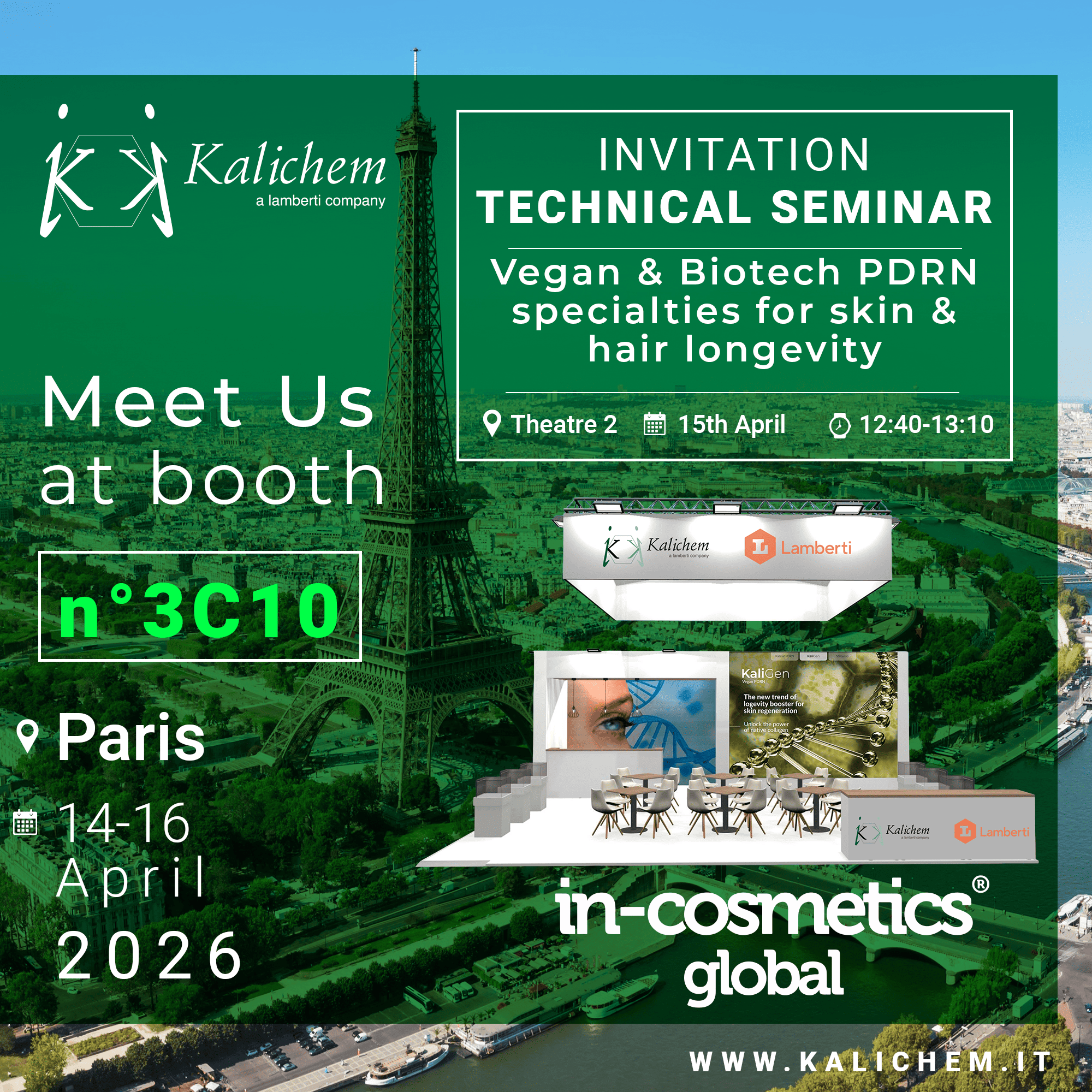 In-cosmetics global Paris 2026 Kalichem